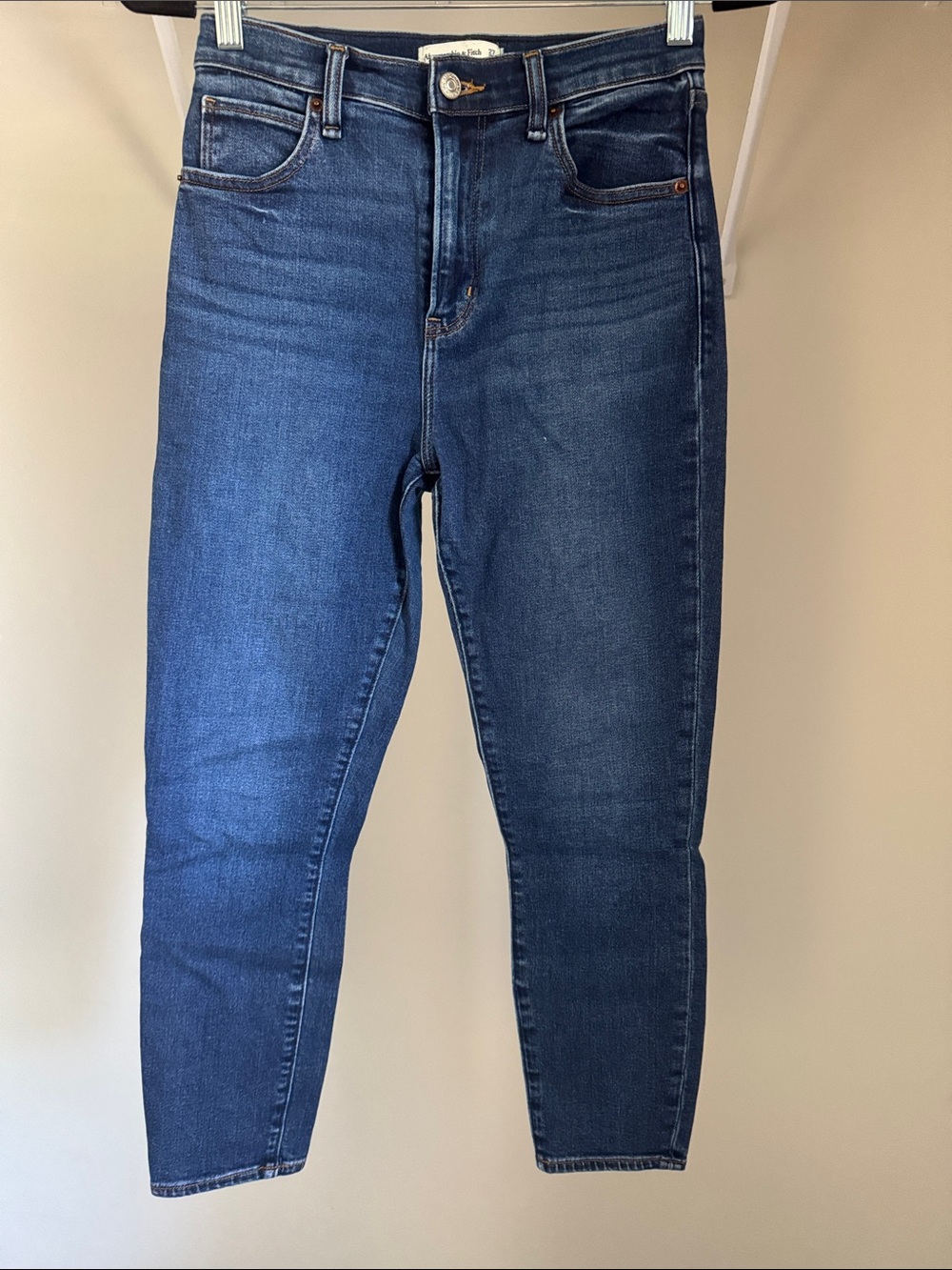 Abercrombie & Fitch Dark Blue High-Rise Skinny Jeans